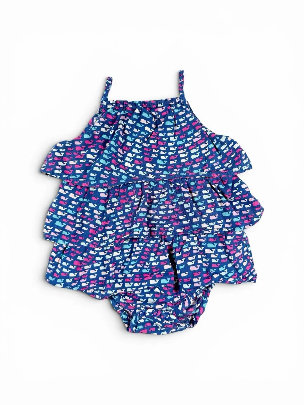 Vineyard Vines for Target Whale Print Tiered Romper 12 Months